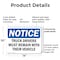 Signmission Truck Drivers Must Remain With Their Vehicle OSHA Notice Sign, Plastic, 14in W x 10in L, 2PK OS-2PACK-NS-P-1014-L-16761 - alternate 3